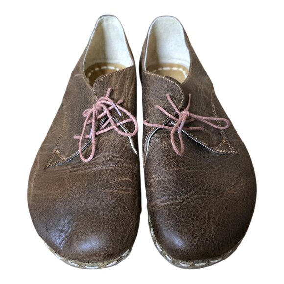 Men's Atlantis Handmade Coffee Oxford Shoes - Picture 1 of 5